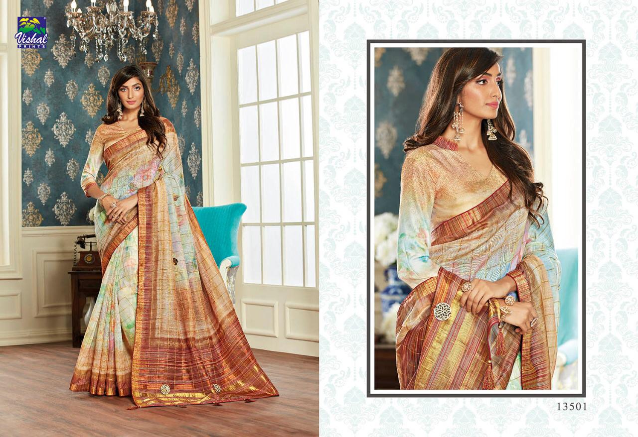 Nakshika Vol-7 By Vishal Prints 13491 To 13508 Series Indian Traditional Wear Collection Beautiful Stylish Fancy Colorful Party Wear & Occasional Wear Silk Sarees At Wholesale Price