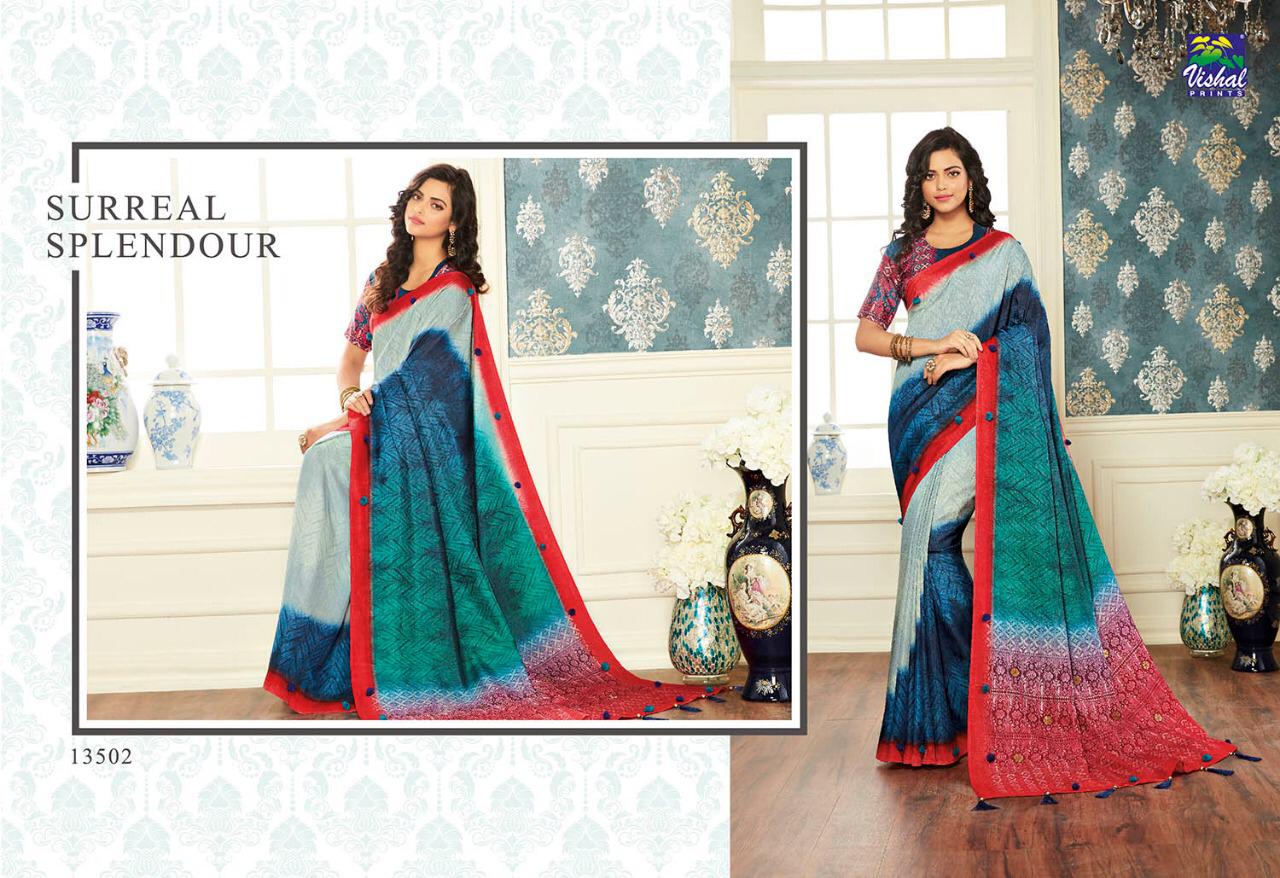 Nakshika Vol-7 By Vishal Prints 13491 To 13508 Series Indian Traditional Wear Collection Beautiful Stylish Fancy Colorful Party Wear & Occasional Wear Silk Sarees At Wholesale Price