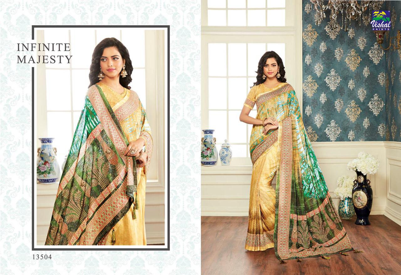 Nakshika Vol-7 By Vishal Prints 13491 To 13508 Series Indian Traditional Wear Collection Beautiful Stylish Fancy Colorful Party Wear & Occasional Wear Silk Sarees At Wholesale Price