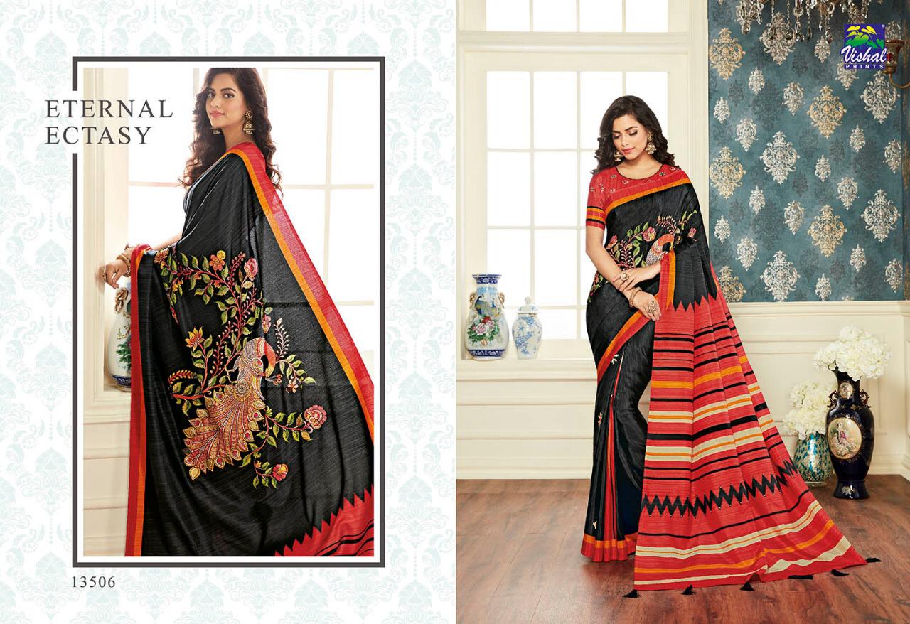 Nakshika Vol-7 By Vishal Prints 13491 To 13508 Series Indian Traditional Wear Collection Beautiful Stylish Fancy Colorful Party Wear & Occasional Wear Silk Sarees At Wholesale Price