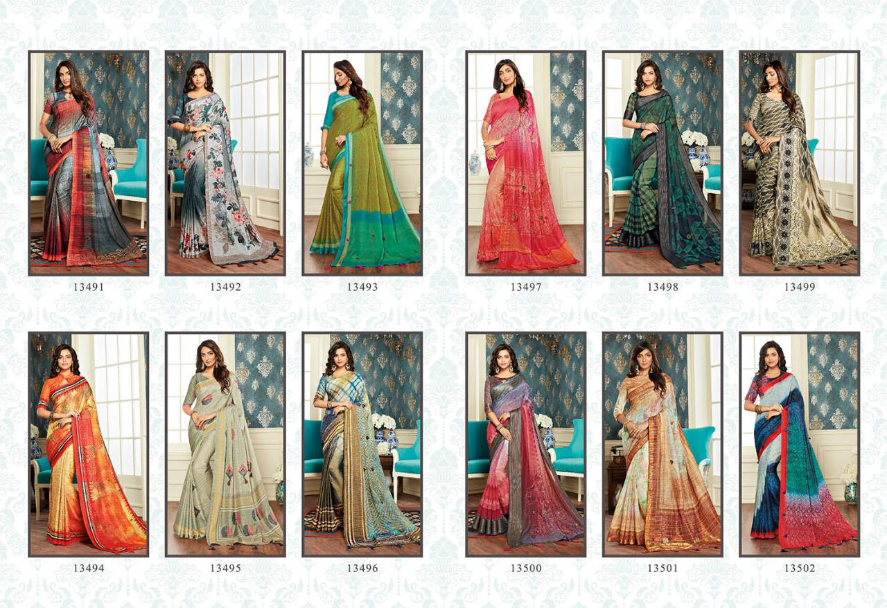 Nakshika Vol-7 By Vishal Prints 13491 To 13508 Series Indian Traditional Wear Collection Beautiful Stylish Fancy Colorful Party Wear & Occasional Wear Silk Sarees At Wholesale Price