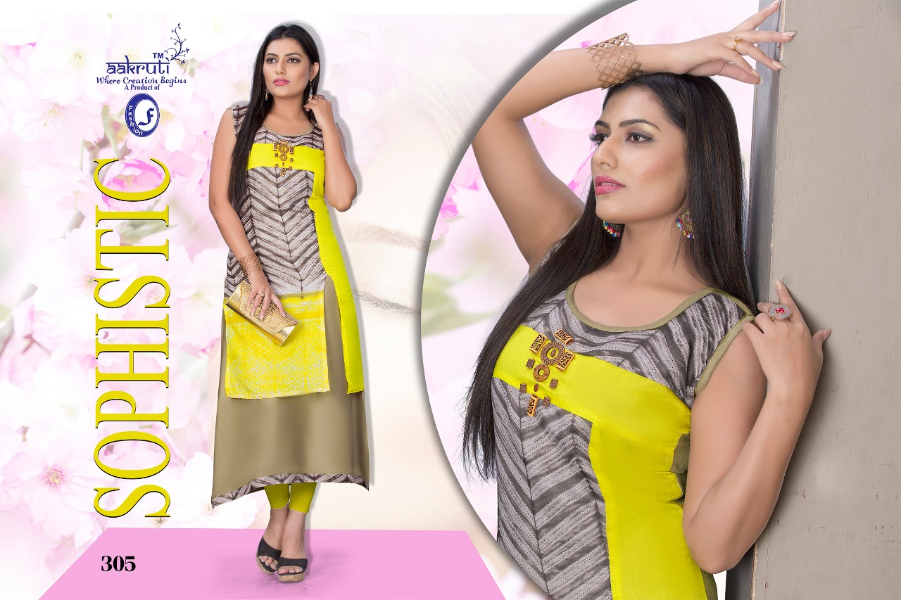 Malaika By Aakruti 301 To 310 Series Beautiful Stylish Fancy Colorful Casual Wear & Ethnic Wear Collection Rayon Kurtis At Wholesale Price