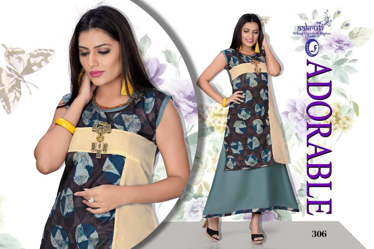 Malaika By Aakruti 301 To 310 Series Beautiful Stylish Fancy Colorful Casual Wear & Ethnic Wear Collection Rayon Kurtis At Wholesale Price