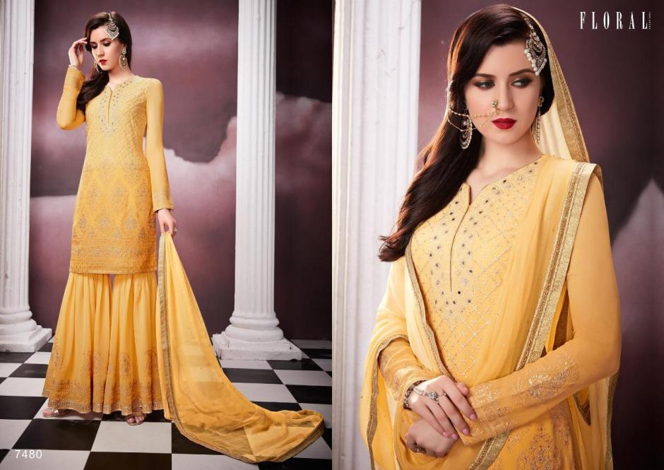 Malika Vol-2 By Jinaam Dresses 7475 To 7481 Series Beautiful Stylish Designer Printed And Embroidered Party Wear Occasional Wear Georgette Dresses At Wholesale Price