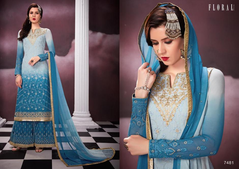 Malika Vol-2 By Jinaam Dresses 7475 To 7481 Series Beautiful Stylish Designer Printed And Embroidered Party Wear Occasional Wear Georgette Dresses At Wholesale Price
