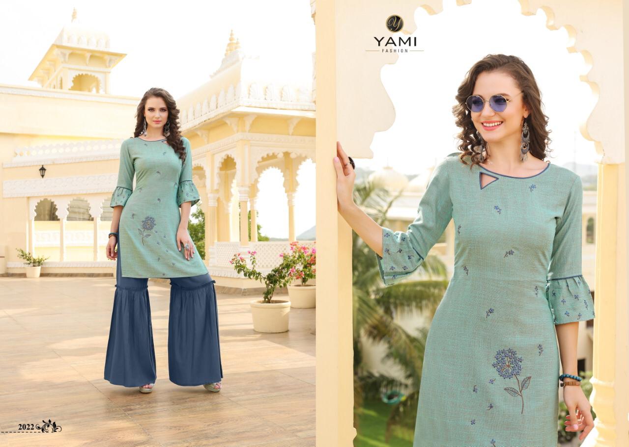 Mallika By Yami Fashion 2021 To 2028 Series Beautiful Suits Stylish Fancy Colorful Party Wear & Ethnic Wear Rayon Embroidery Kurtis At Wholesale Price