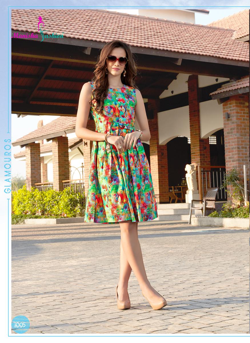 Malvika Vol-1 By Manisha Fashion 1001 To 1010 Series Beautiful Stylish Colorful Fancy Party Wear & Ethnic Wear & Ready To Wear Spring Lycra Kurtis At Wholesale Price