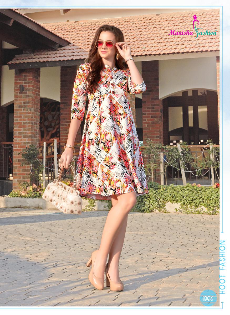 Malvika Vol-1 By Manisha Fashion 1001 To 1010 Series Beautiful Stylish Colorful Fancy Party Wear & Ethnic Wear & Ready To Wear Spring Lycra Kurtis At Wholesale Price