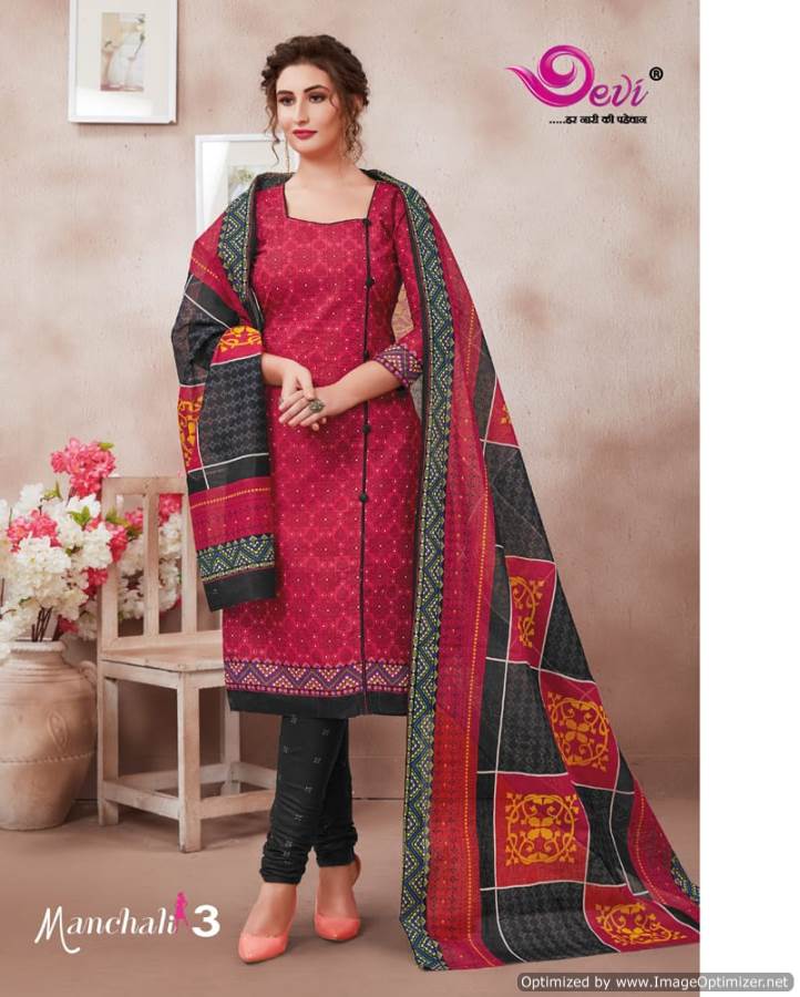 Manchali Vol-3 By Devi 3001 To 3012 Series Indian Traditional Wear Collection Beautiful Stylish Fancy Colorful Party Wear & Occasional Wear Cotton Printed Dress At Wholesale Price