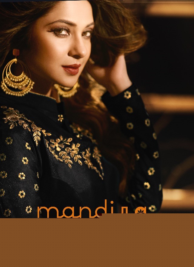 Mandira By Mugdha 11041 To 11044 Series Designer Anarkali Suits Collection Beautiful Stylish Fancy Colorful Party Wear & Occasional Wear Silk Embroidered Dresses At Wholesale Price