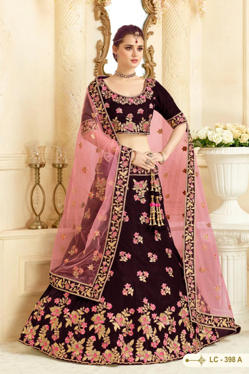 Manjula By Fashid Wholesale Designer Beautiful Wedding Collection Occasional Wear & Party Wear Velvet Lehengas At Wholesale Price