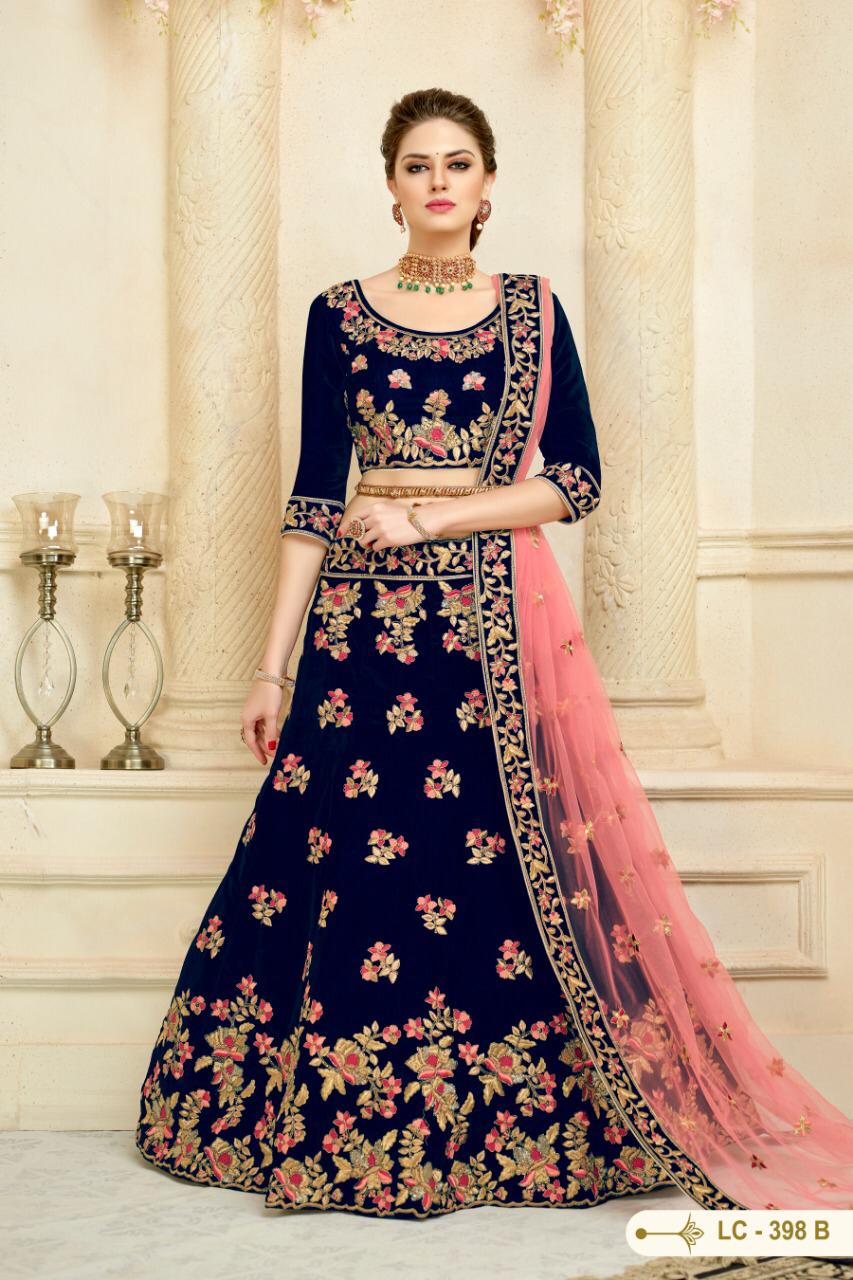Manjula By Fashid Wholesale Designer Beautiful Wedding Collection Occasional Wear & Party Wear Velvet Lehengas At Wholesale Price