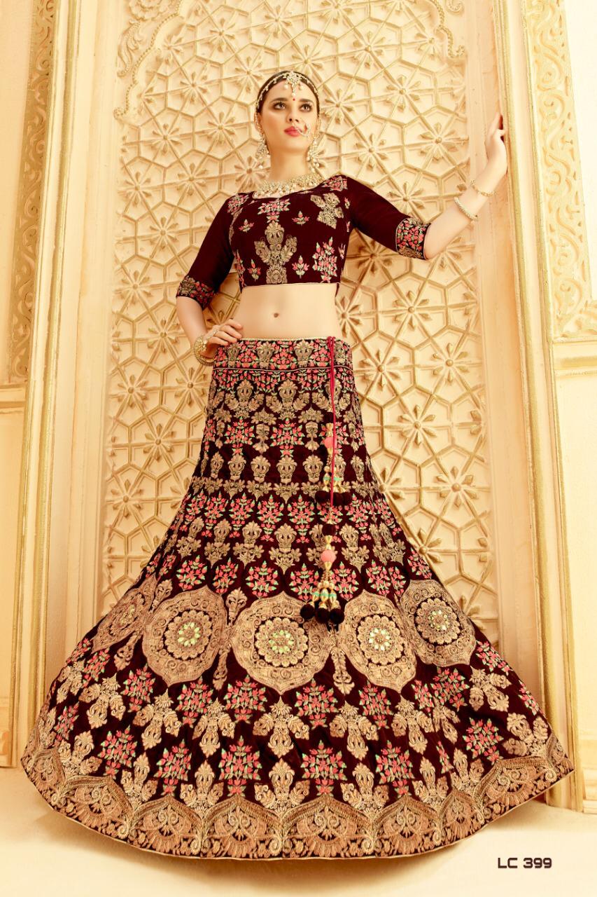 Manjula By Fashid Wholesale Designer Beautiful Wedding Collection Occasional Wear & Party Wear Velvet Lehengas At Wholesale Price