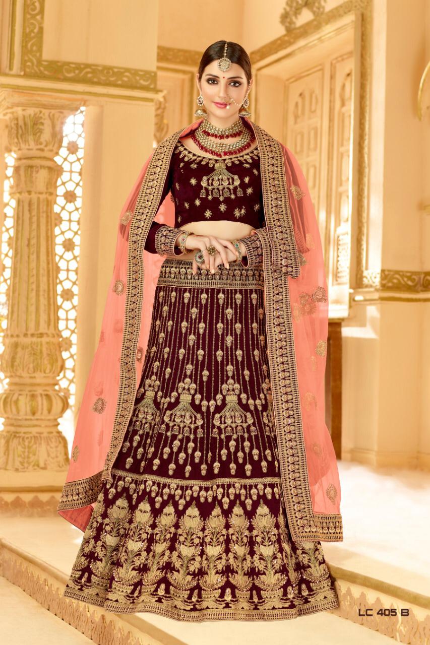 Manjula By Fashid Wholesale Designer Beautiful Wedding Collection Occasional Wear & Party Wear Velvet Lehengas At Wholesale Price