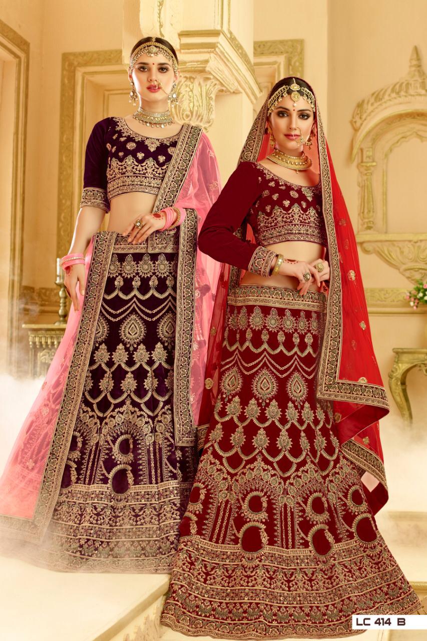 Manjula By Fashid Wholesale Designer Beautiful Wedding Collection Occasional Wear & Party Wear Velvet Lehengas At Wholesale Price