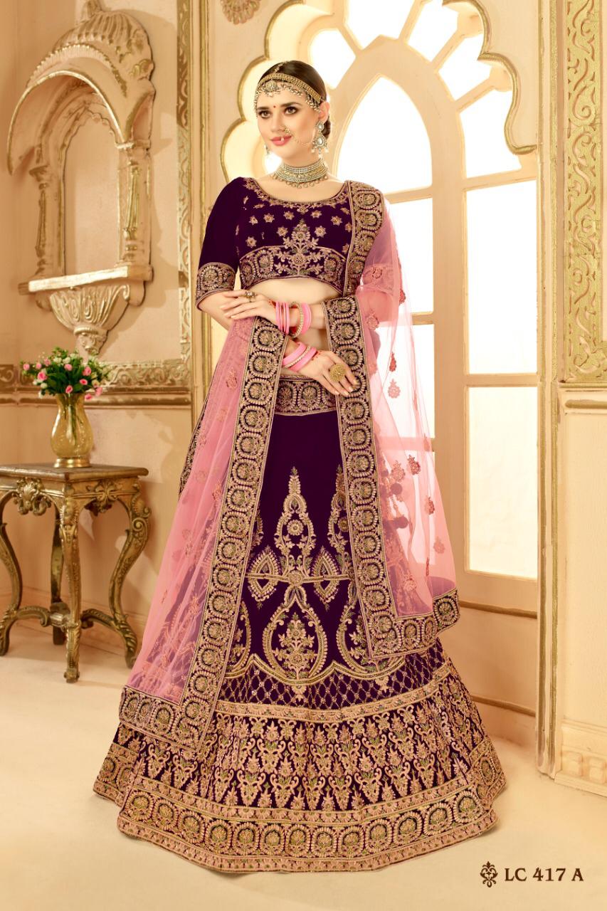 Manjula By Fashid Wholesale Designer Beautiful Wedding Collection Occasional Wear & Party Wear Velvet Lehengas At Wholesale Price