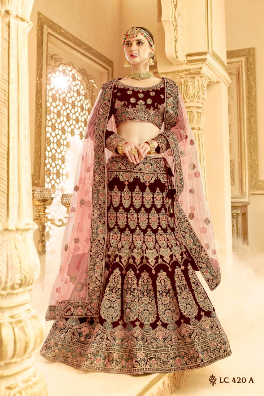 Manjula By Fashid Wholesale Designer Beautiful Wedding Collection Occasional Wear & Party Wear Velvet Lehengas At Wholesale Price