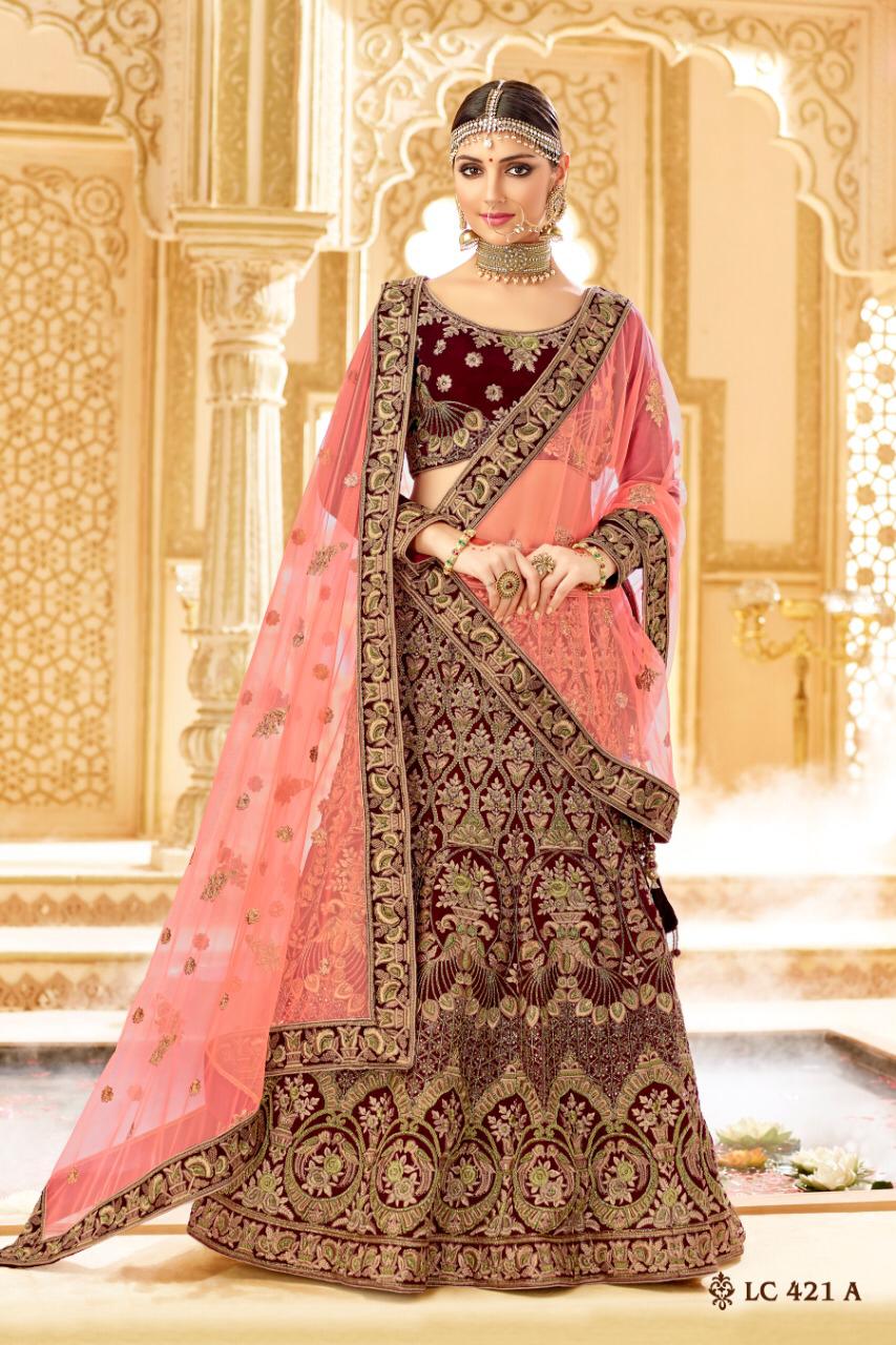 Manjula By Fashid Wholesale Designer Beautiful Wedding Collection Occasional Wear & Party Wear Velvet Lehengas At Wholesale Price