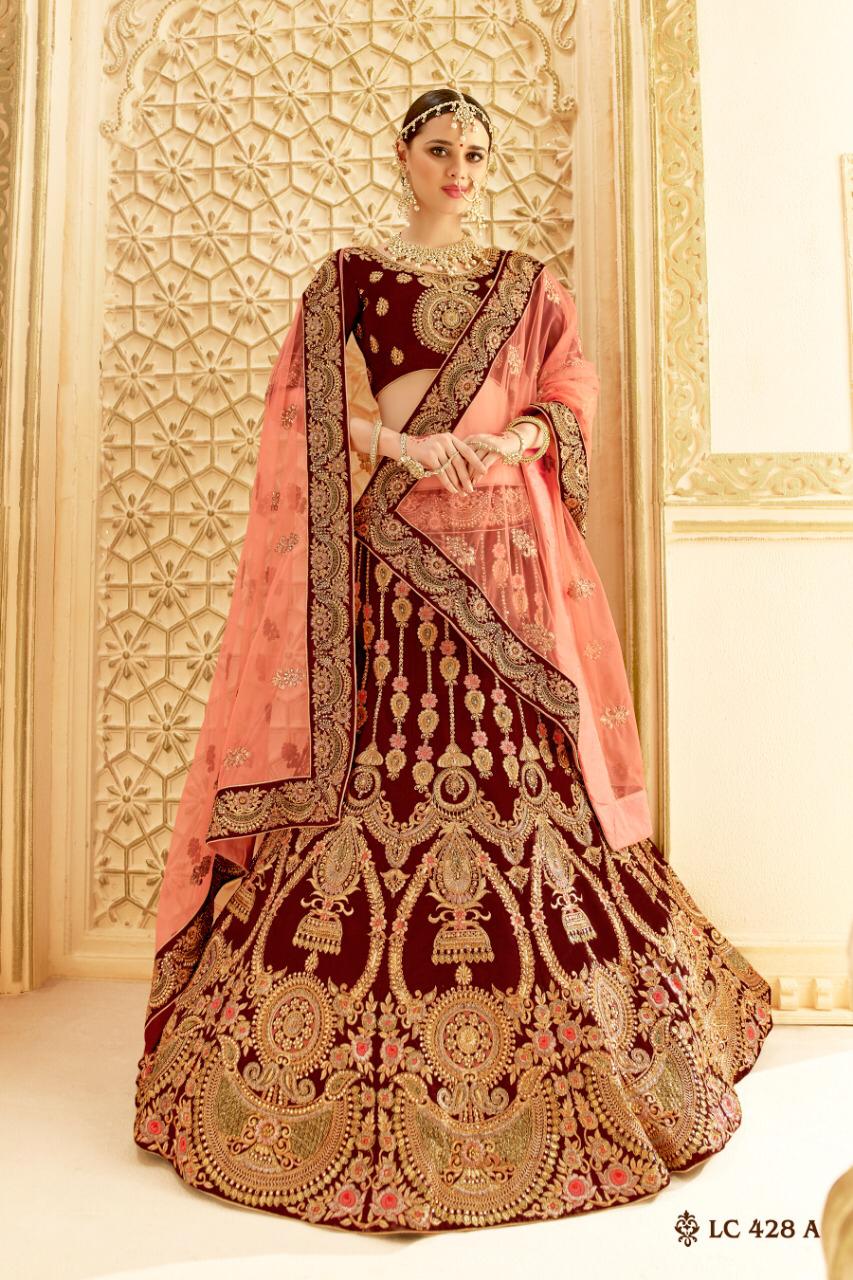 Manjula By Fashid Wholesale Designer Beautiful Wedding Collection Occasional Wear & Party Wear Velvet Lehengas At Wholesale Price