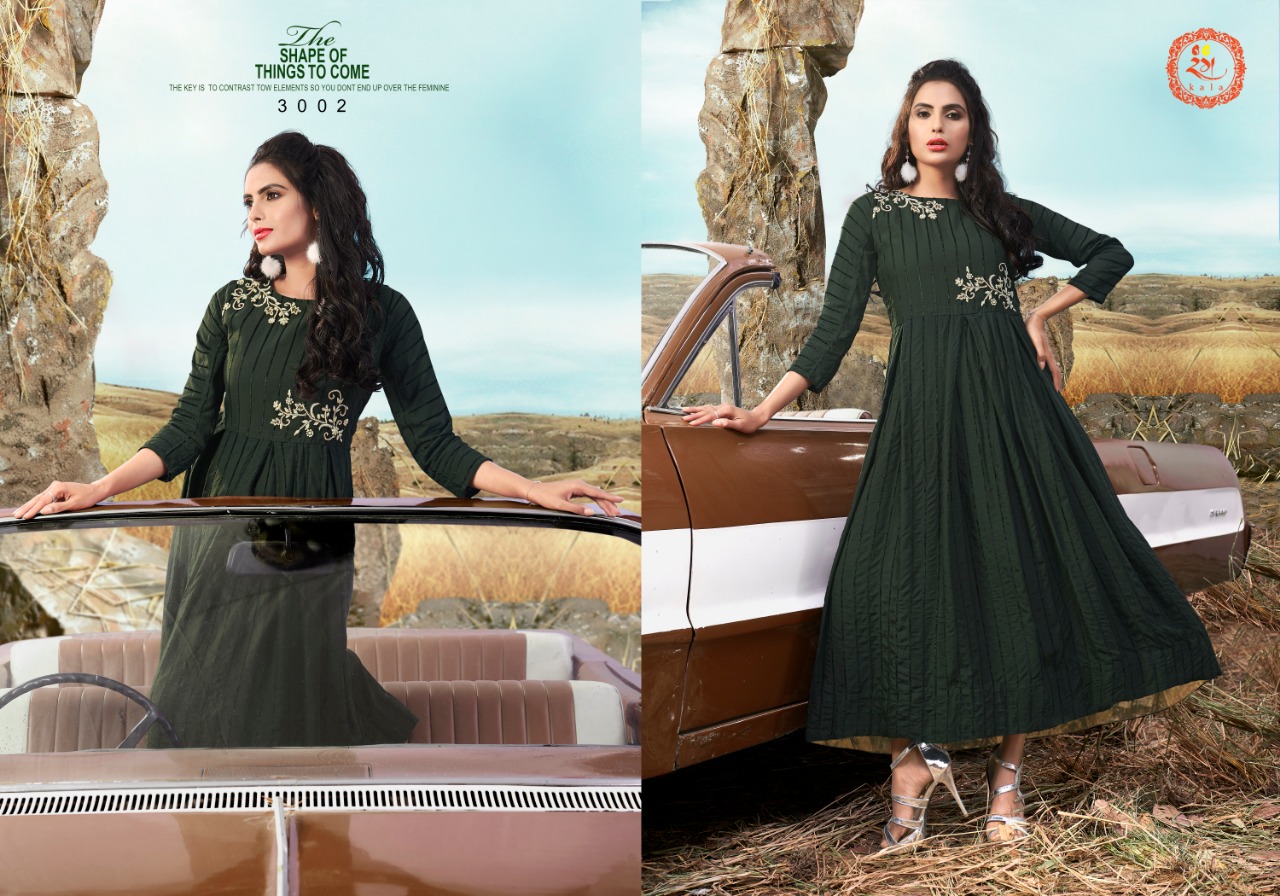 Mann Marziya By Rang Kala 3001 To 3004 Series Beautiful Stylish Fancy Colorful Casual Wear & Ethnic Wear & Ready To Wear Velvet Fancy Rayon Embroidery Gowns At Wholesale Price