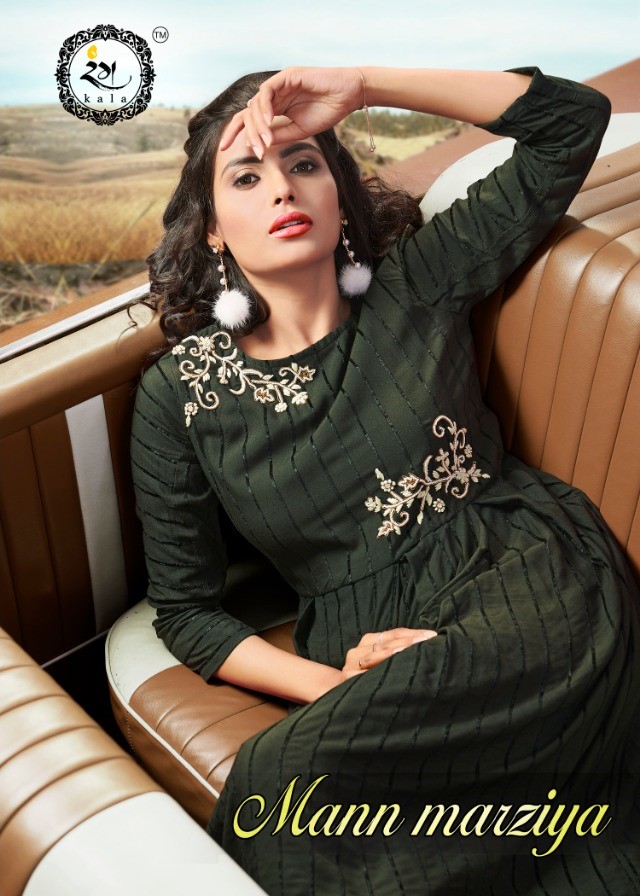 Mann Marziya By Rang Kala 3001 To 3004 Series Beautiful Stylish Fancy Colorful Casual Wear & Ethnic Wear & Ready To Wear Velvet Fancy Rayon Embroidery Gowns At Wholesale Price