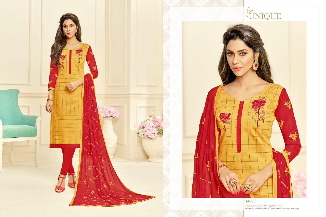 Mannat By Raghav Royals 14001 To 14012 Series Designer Suits Beautiful Stylish Fancy Colorful Party Wear & Occasional Wear South Silk Chekcs With Fancy Work Embroidery Dresses At Wholesale Price