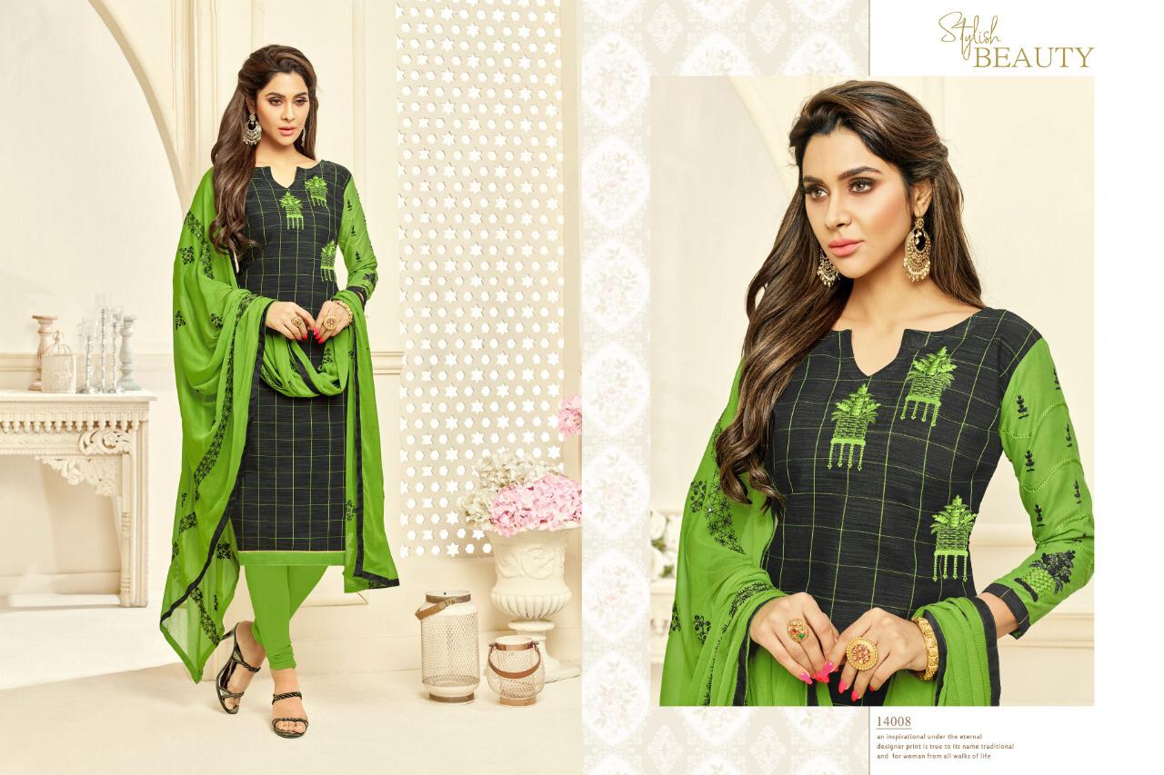 Mannat By Raghav Royals 14001 To 14012 Series Designer Suits Beautiful Stylish Fancy Colorful Party Wear & Occasional Wear South Silk Chekcs With Fancy Work Embroidery Dresses At Wholesale Price