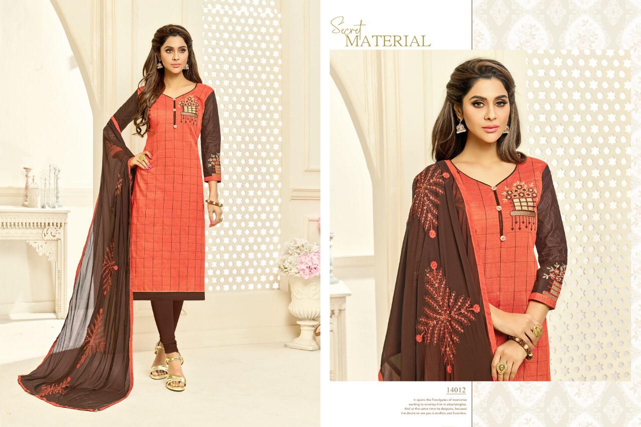 Mannat By Raghav Royals 14001 To 14012 Series Designer Suits Beautiful Stylish Fancy Colorful Party Wear & Occasional Wear South Silk Chekcs With Fancy Work Embroidery Dresses At Wholesale Price