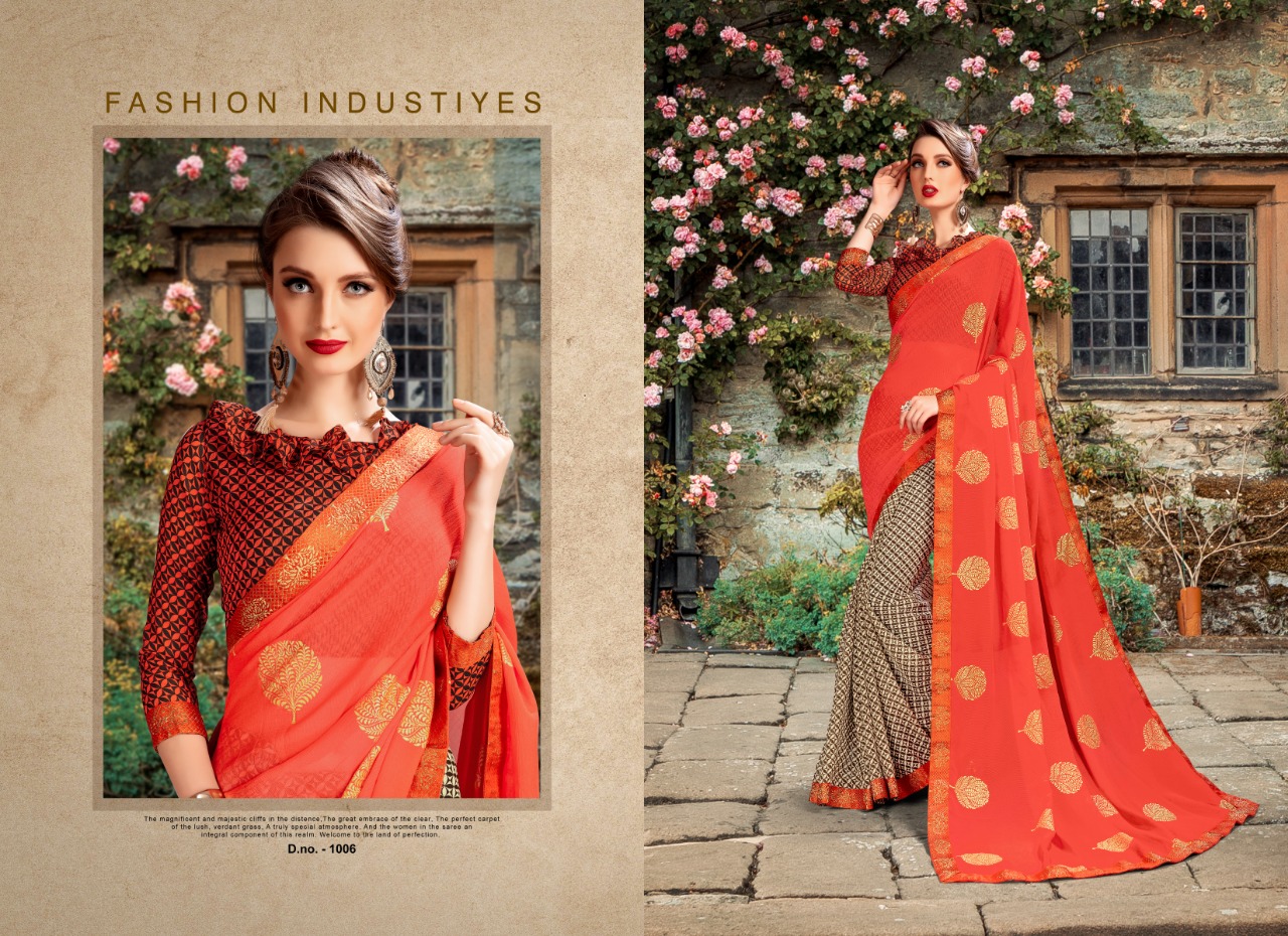 Mantra By Priya Paridhi 1001 To 1010 Series Indian Beautiful Stylish Fancy Colorful Traditional Wear & Ethnic Wear Collection Georgette Printed Sarees At Wholesale Price