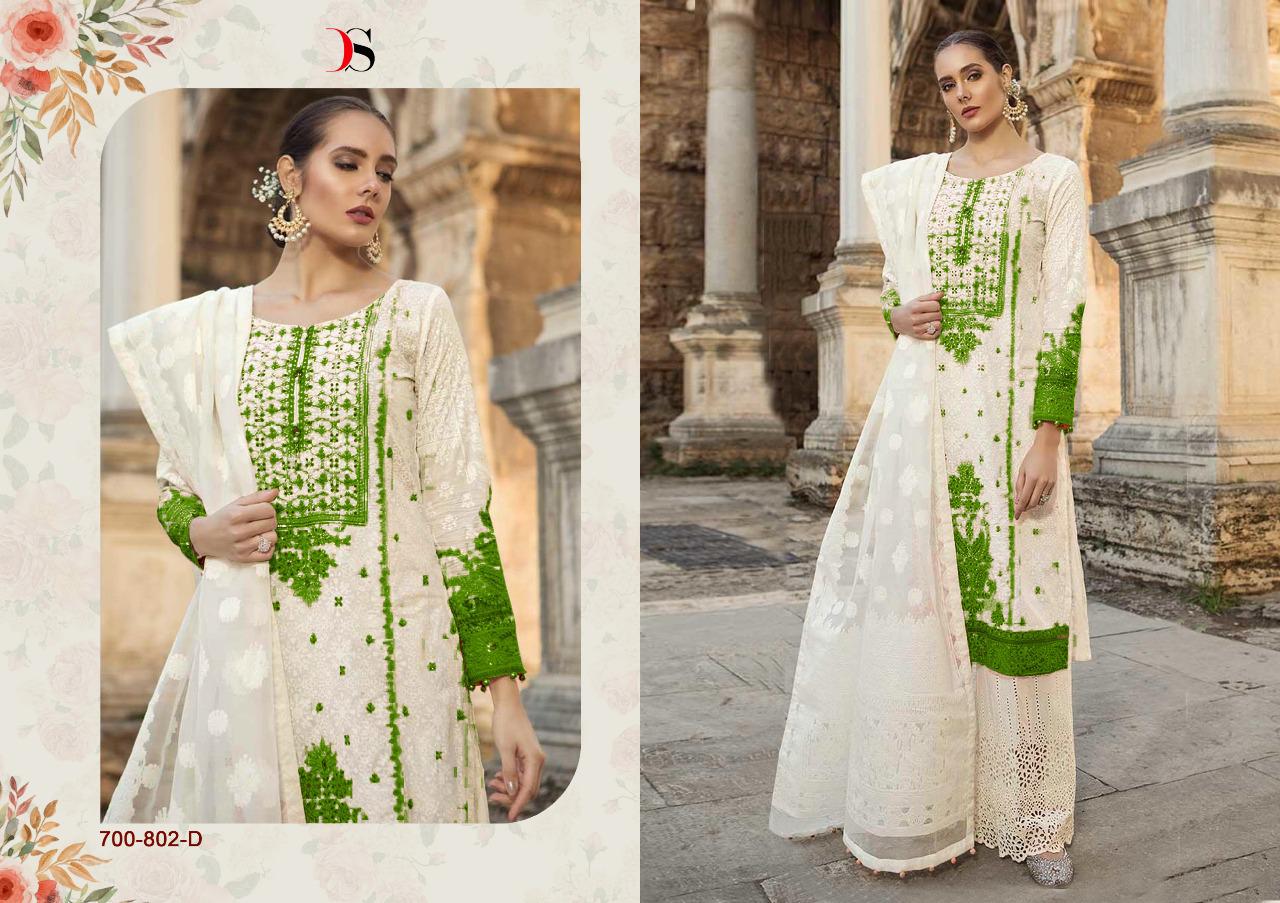 Maria B Lawn -19 Silver Vol-2 By Deepsy Suits 700-802-a To 700-802-f Series Beautiful Suits Stylish Colorful Fancy Casual Wear & Ethnic Wear Cotton Print With Self Embroidery Dresses At Wholesale Price