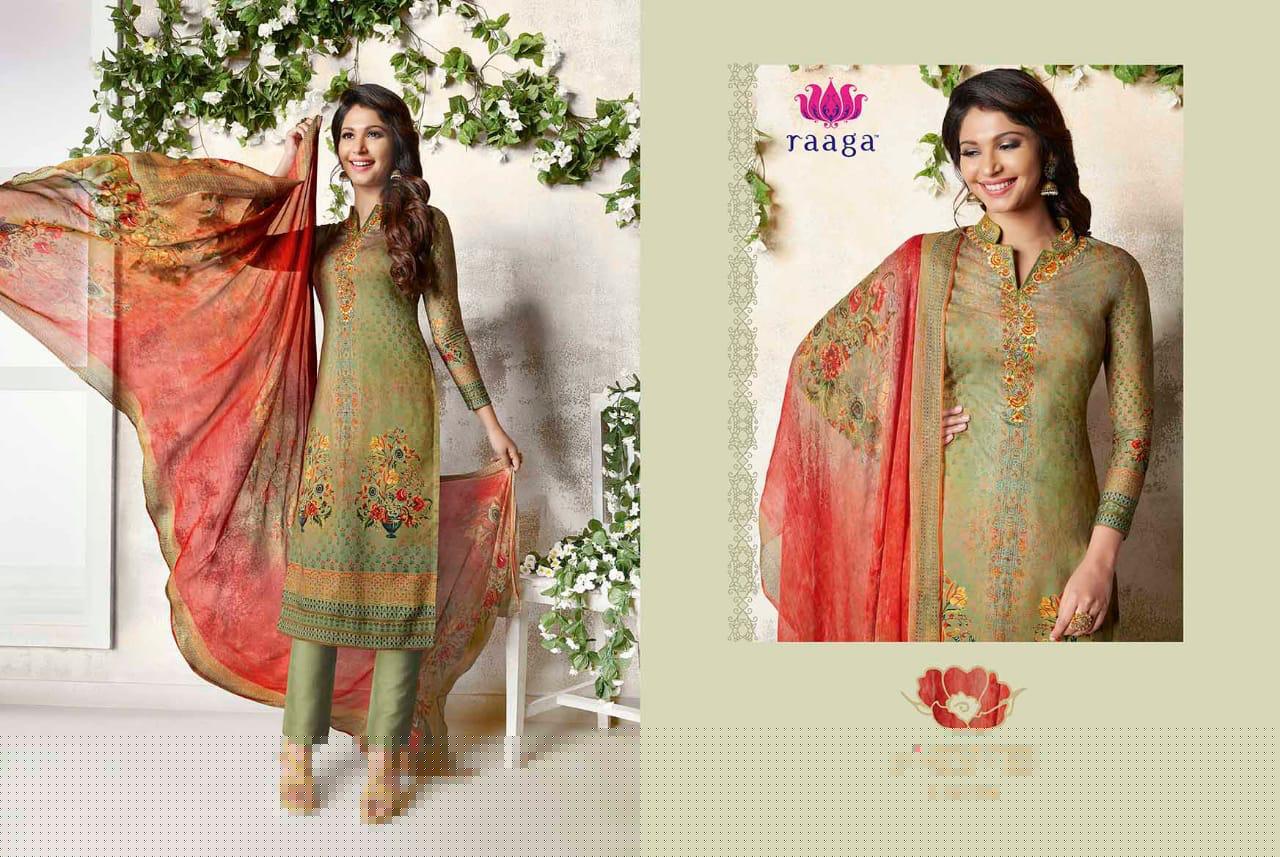 Marigold By Raaga 1701 To 1709 Series Designer Suits Beautiful Stylish Fancy Colorful Party Wear & Ethnic Wear Satin Cotton Embroidered Dresses At Wholesale Price
