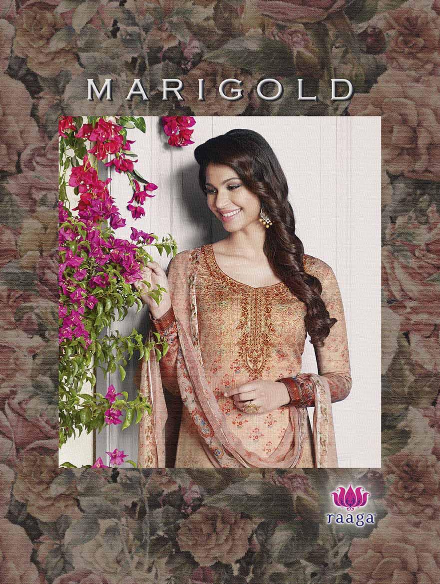 Marigold By Raaga 1701 To 1709 Series Designer Suits Beautiful Stylish Fancy Colorful Party Wear & Ethnic Wear Satin Cotton Embroidered Dresses At Wholesale Price