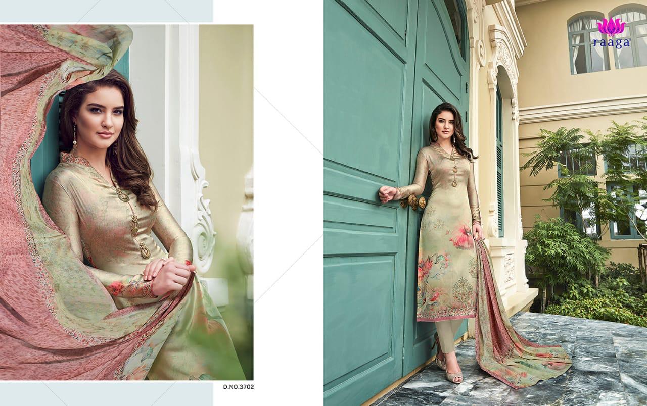 Marigold By Ragga 3701 To 3712 Series Beautiful Suits Stylish Fancy Colorful Casual Wear & Ethnic Wear Collection Georgette Satin Dresses At Wholesale Price