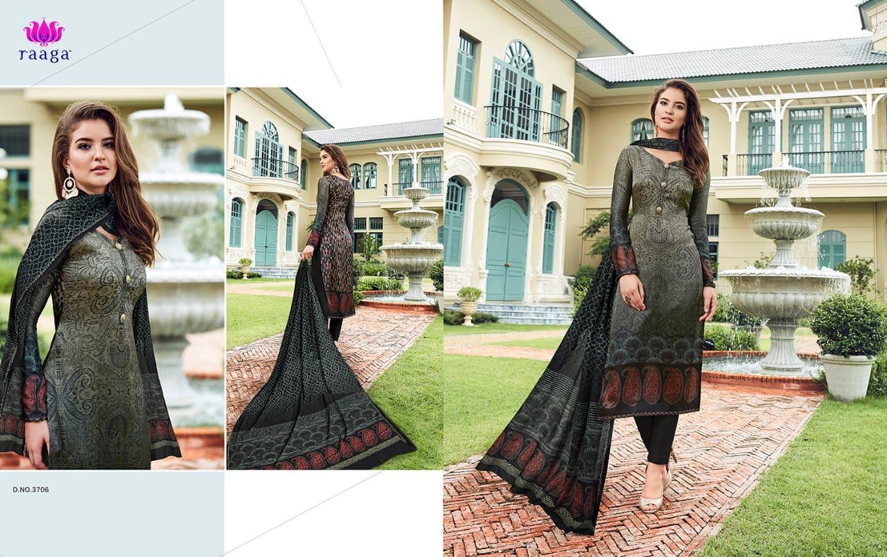 Marigold By Ragga 3701 To 3712 Series Beautiful Suits Stylish Fancy Colorful Casual Wear & Ethnic Wear Collection Georgette Satin Dresses At Wholesale Price