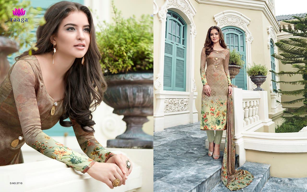 Marigold By Ragga 3701 To 3712 Series Beautiful Suits Stylish Fancy Colorful Casual Wear & Ethnic Wear Collection Georgette Satin Dresses At Wholesale Price
