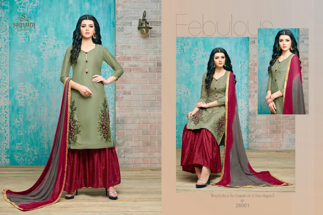 Mario By Samaira Fashion 26001 To 26006 Series Beautiful Suits Colorful Stylish Fancy Casual Wear & Ethnic Wear Upada Silk Embroidered Dresses At Wholesale Price