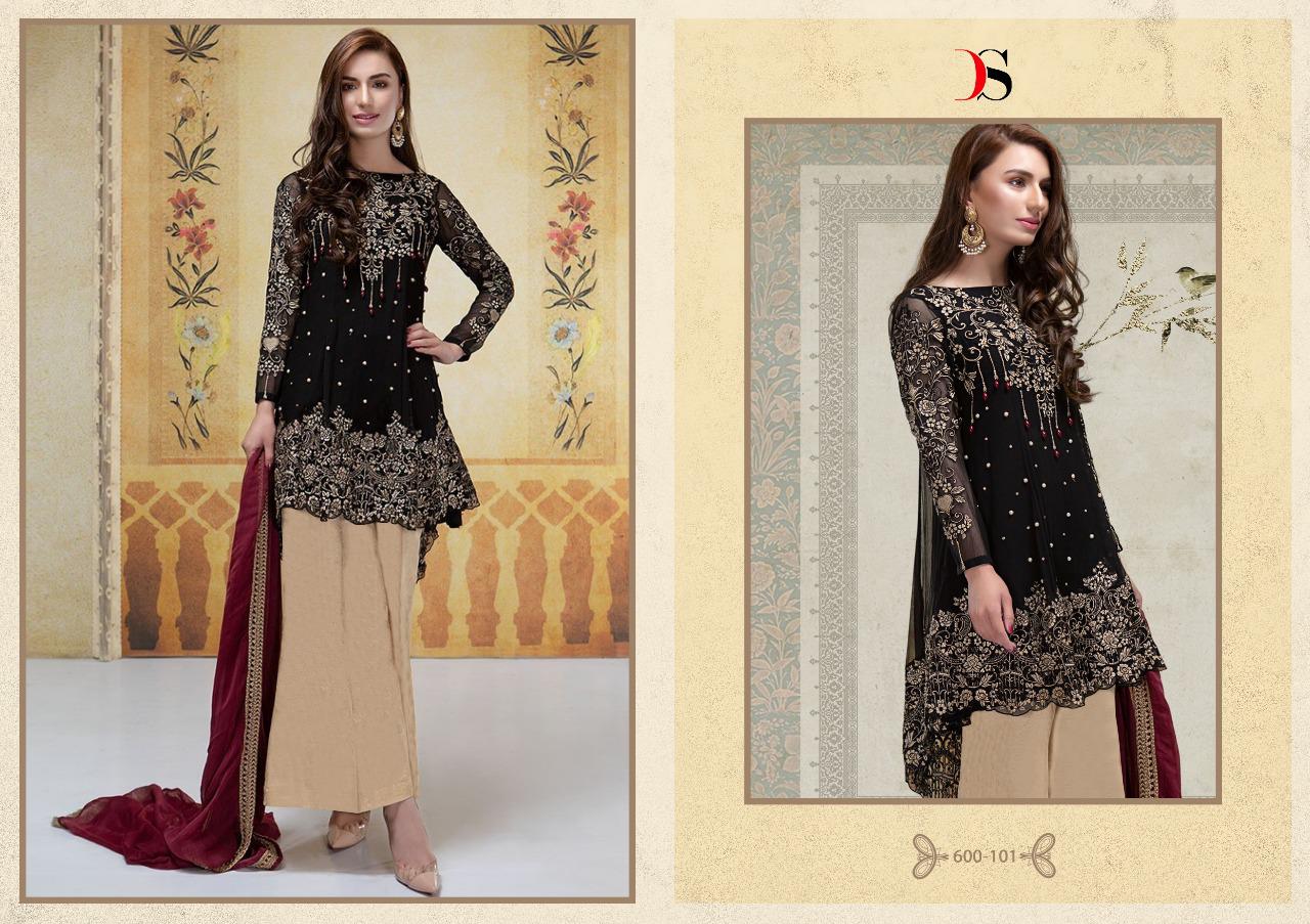 Marks Vol-4 By Deepsy Suits 600-101 To 600-106 Series Designer Pakistani Collection Suits Beautiful Stylish Fancy Colorful Party Wear & Occasional Wear Georgette With Embroidery Dresses At Wholesale Price