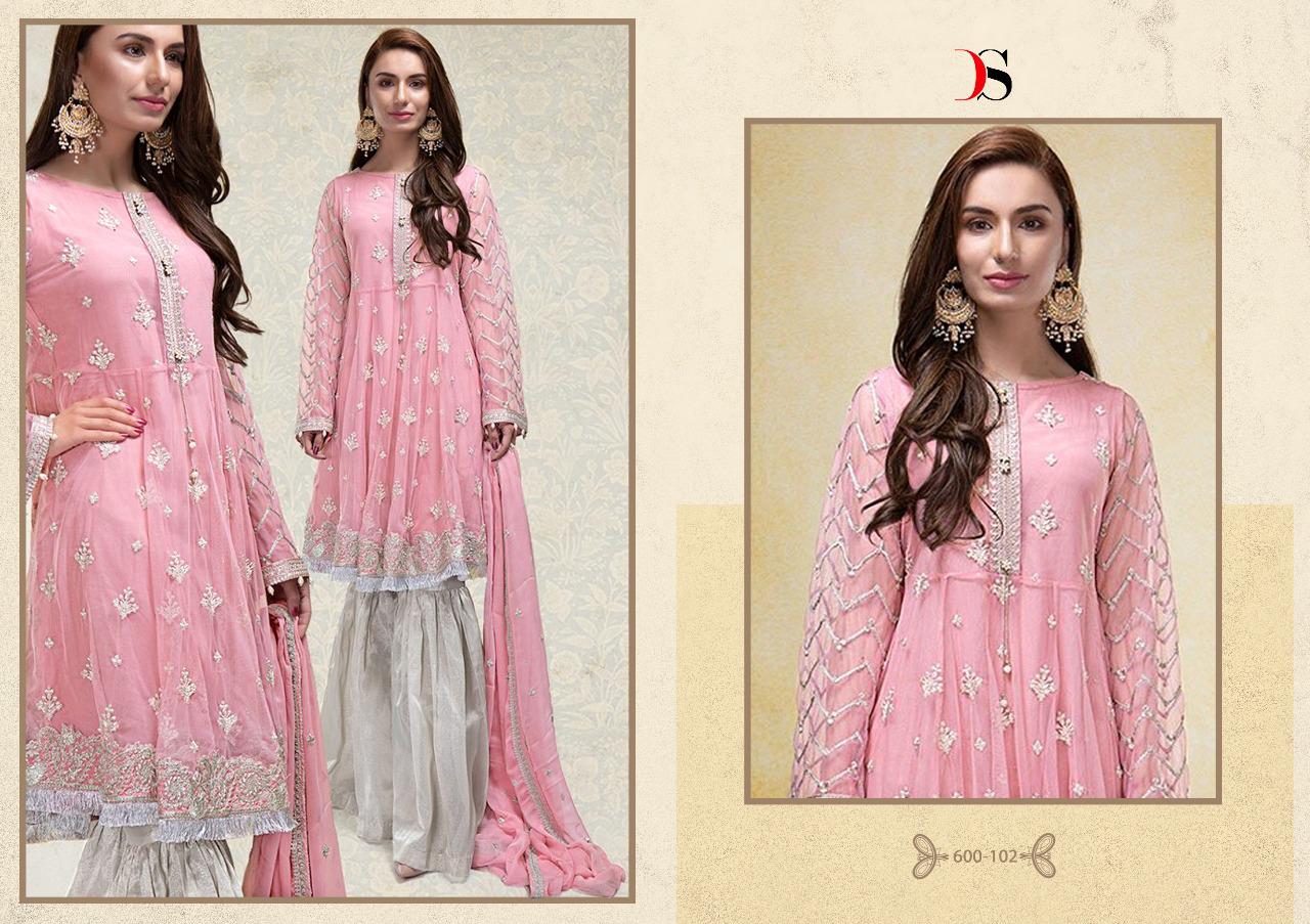 Marks Vol-4 By Deepsy Suits 600-101 To 600-106 Series Designer Pakistani Collection Suits Beautiful Stylish Fancy Colorful Party Wear & Occasional Wear Georgette With Embroidery Dresses At Wholesale Price