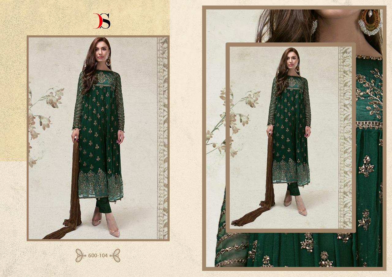 Marks Vol-4 By Deepsy Suits 600-101 To 600-106 Series Designer Pakistani Collection Suits Beautiful Stylish Fancy Colorful Party Wear & Occasional Wear Georgette With Embroidery Dresses At Wholesale Price