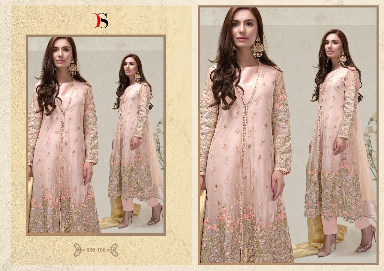 Marks Vol-4 By Deepsy Suits 600-101 To 600-106 Series Designer Pakistani Collection Suits Beautiful Stylish Fancy Colorful Party Wear & Occasional Wear Georgette With Embroidery Dresses At Wholesale Price