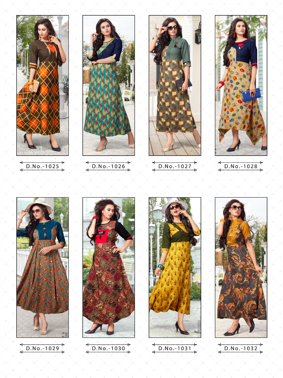 Marvella By Manya Designer 1025 To 1032 Series Beautiful Stylish Fancy Colorful Casual Wear & Ethnic Wear & Ready To Wear Rayon Printed Kurtis At Wholesale Price