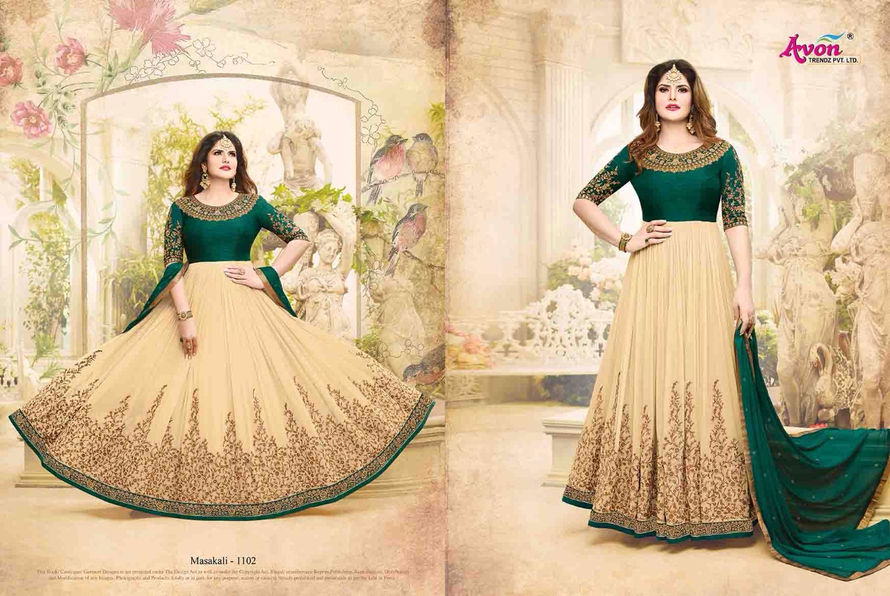 Masakali By Avon Trendz 1101 To 1105 Designer Anarkali Suits Wedding Collection Beautiful Stylish Fancy Colorful Party Wear & Occasional Wear Georgette With Embroidery Dresses At Wholesale Price