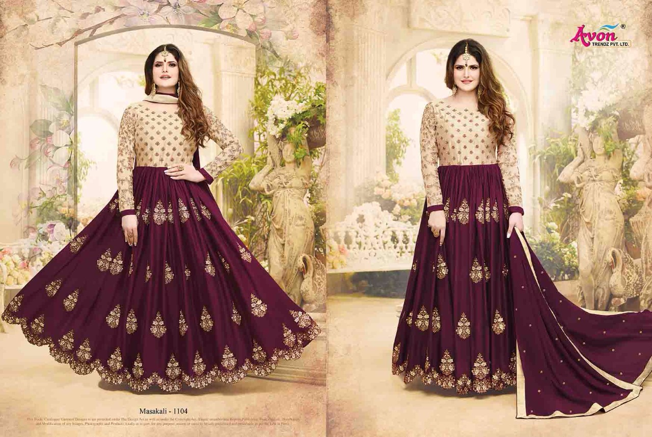 Masakali By Avon Trendz 1101 To 1105 Designer Anarkali Suits Wedding Collection Beautiful Stylish Fancy Colorful Party Wear & Occasional Wear Georgette With Embroidery Dresses At Wholesale Price
