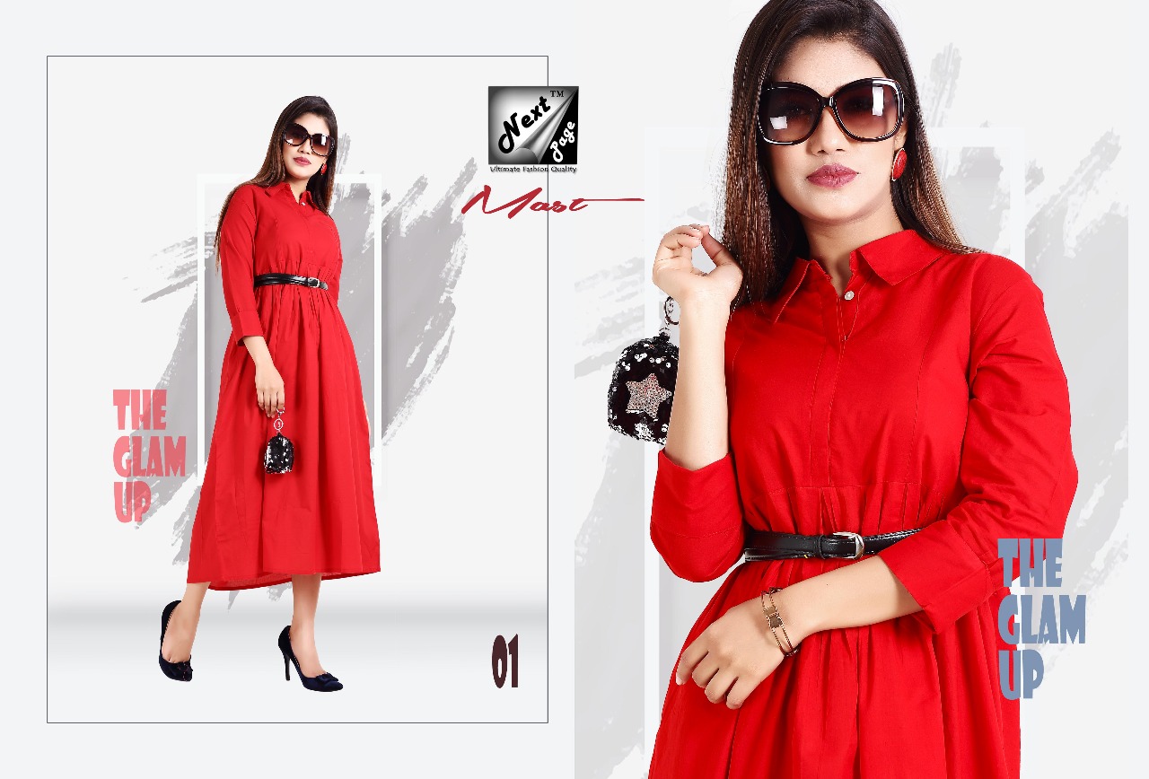 Mast By Next Page 01 To 10 Series Beautiful Colorful Stylish Fancy Casual Wear & Ethnic Wear & Ready To Wear Heavy Cotton Cambric Kurtis At Wholesale Price