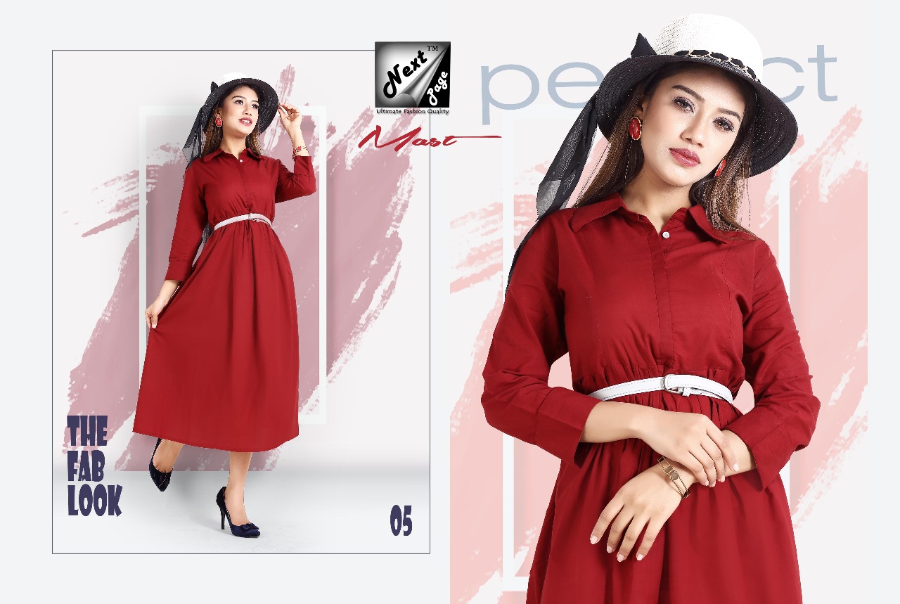 Mast By Next Page 01 To 10 Series Beautiful Colorful Stylish Fancy Casual Wear & Ethnic Wear & Ready To Wear Heavy Cotton Cambric Kurtis At Wholesale Price