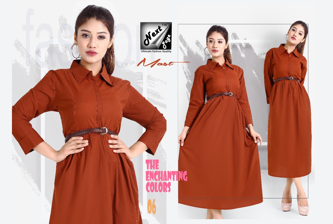Mast By Next Page 01 To 10 Series Beautiful Colorful Stylish Fancy Casual Wear & Ethnic Wear & Ready To Wear Heavy Cotton Cambric Kurtis At Wholesale Price