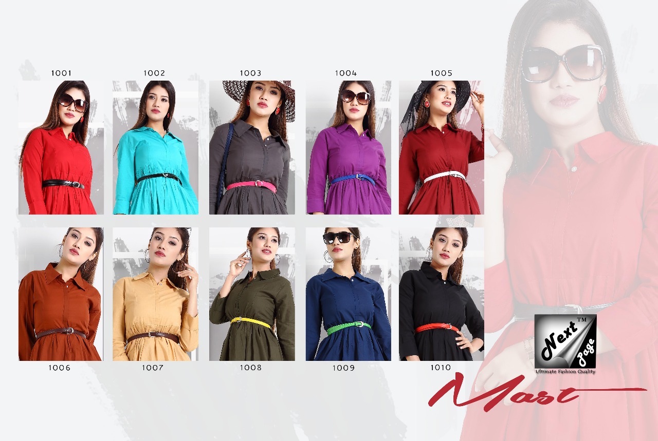 Mast By Next Page 01 To 10 Series Beautiful Colorful Stylish Fancy Casual Wear & Ethnic Wear & Ready To Wear Heavy Cotton Cambric Kurtis At Wholesale Price