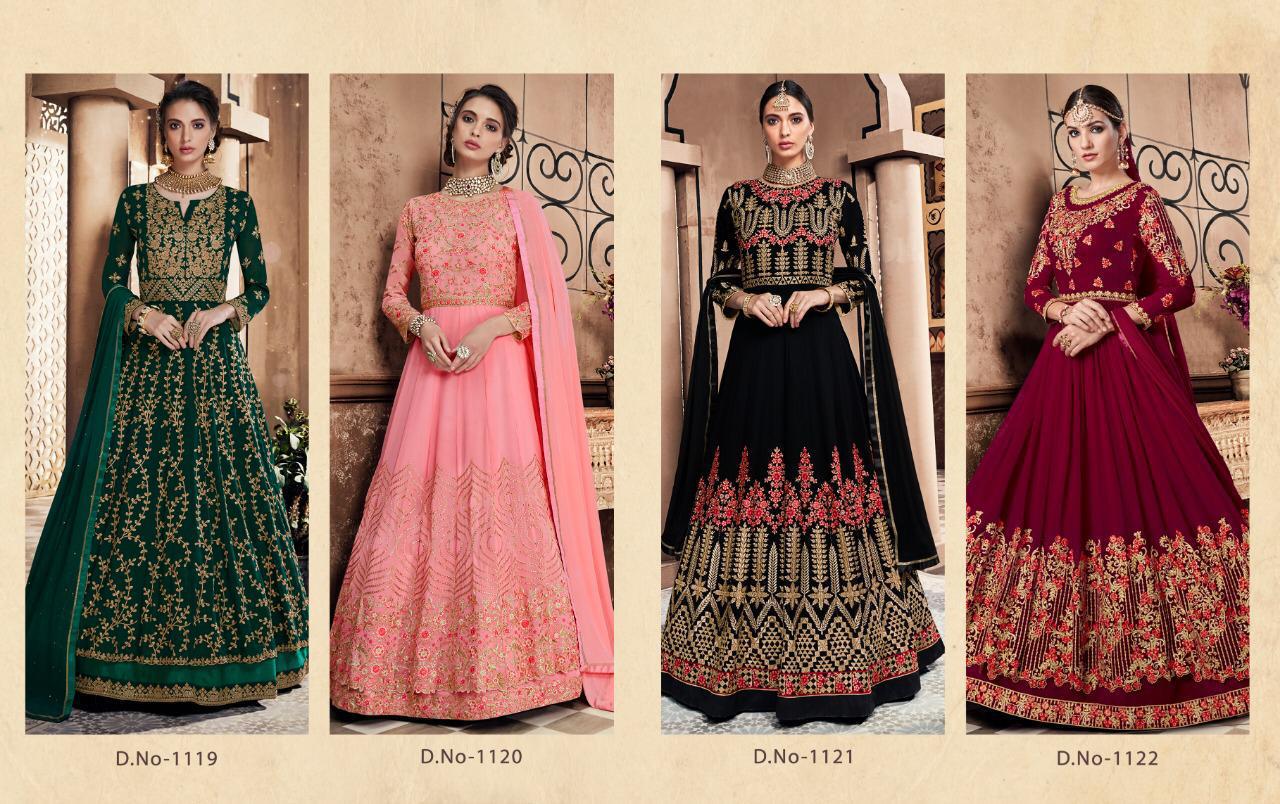 Mastani Vol-3 By Zaira 1119 To 1122 Series Designer Bridal Wear Suits Beautiful Fancy Colorful Party Wear & Occasional Wear Georgette Embroidered Dresses At Wholesale Price