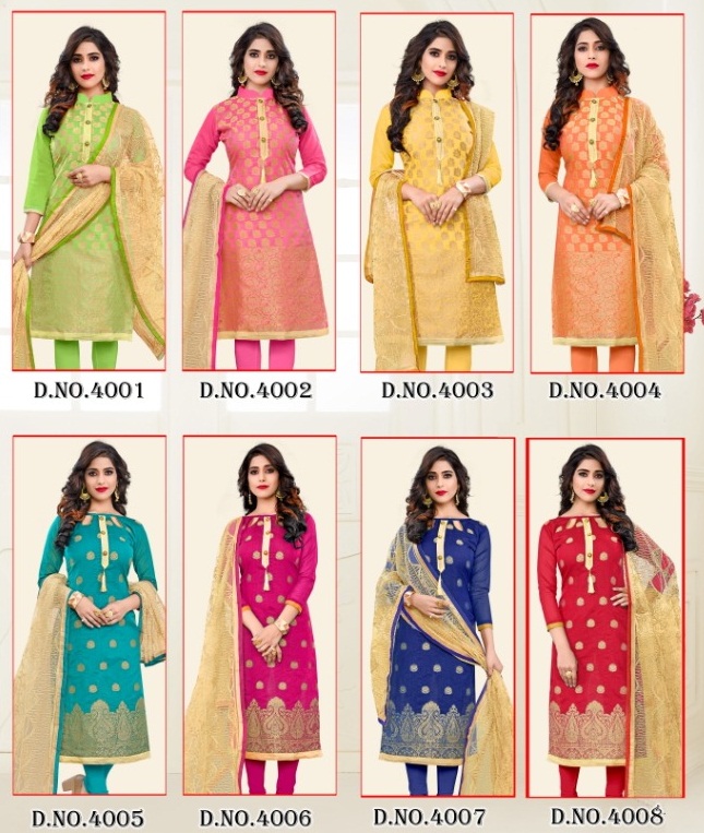 Mastani By Assian Arts 4001 To 4008 Series Designer Suits Collection Beautiful Stylish Fancy Colorful Party Wear & Occasional Wear Banarasi Jaqurad Dresses At Wholesale Price