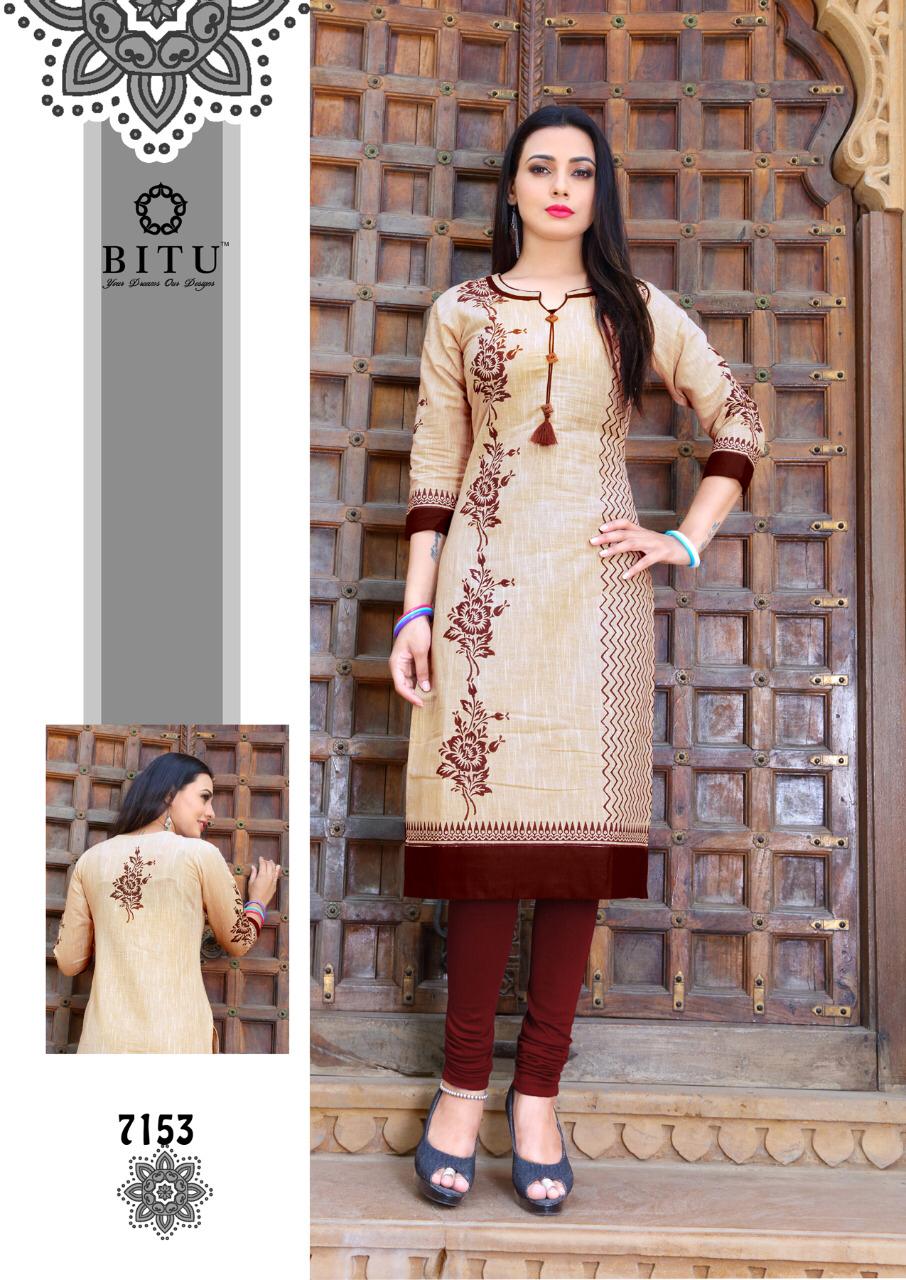 Mastani By Bitu 7147 To 7154 Series Beautiful Stylish Fancy Colorful Casual Wear & Ethnic Wear & Ready To Wear Rayon Khadi Printed Kurtis At Wholesale Price